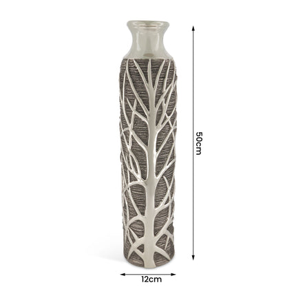 Gunmetal woodland vase 50cm measurements 